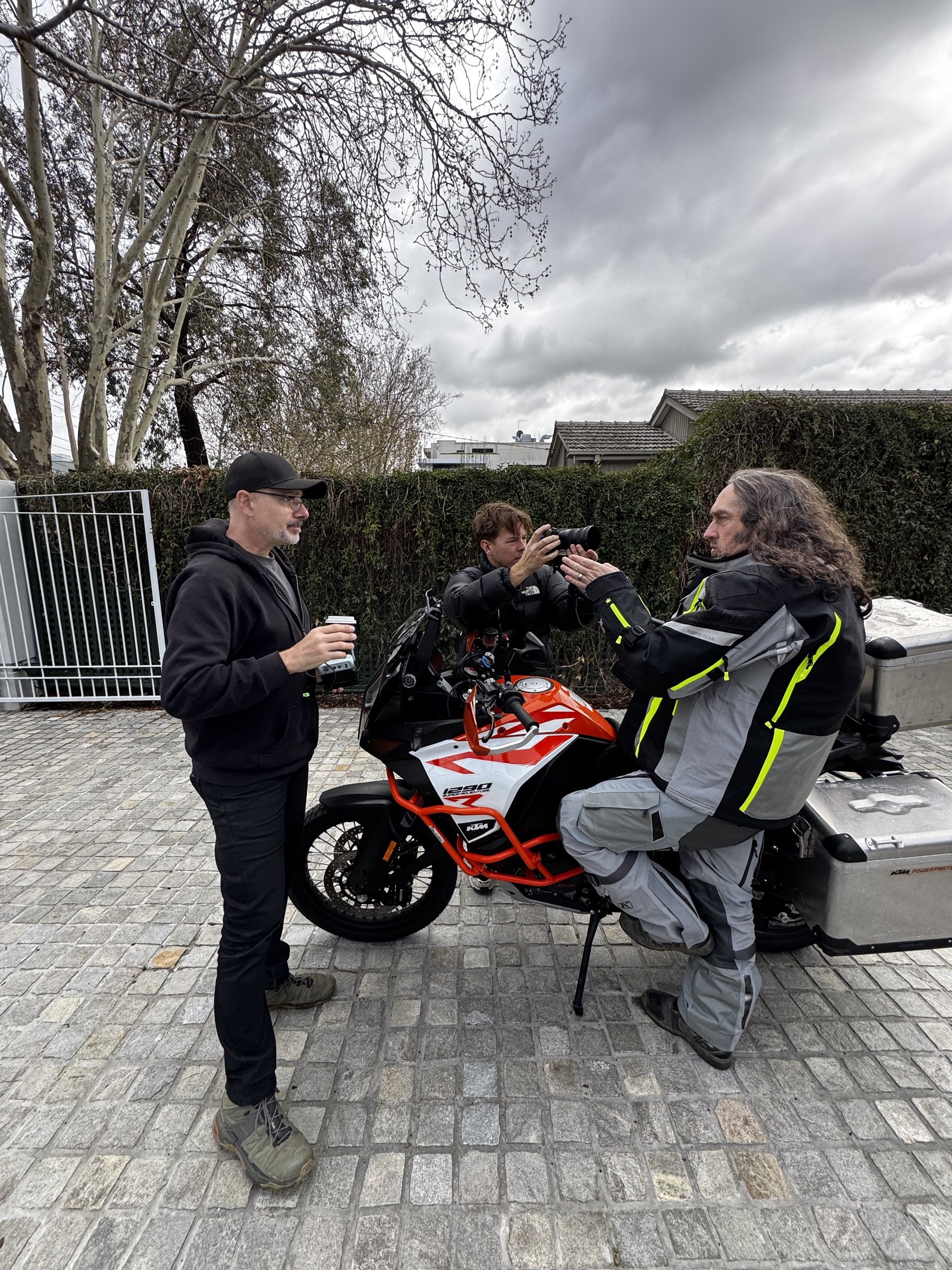 Behind the scenes on set